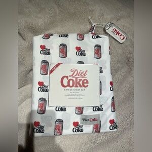 NWT Diet Coke Full Sheet Set